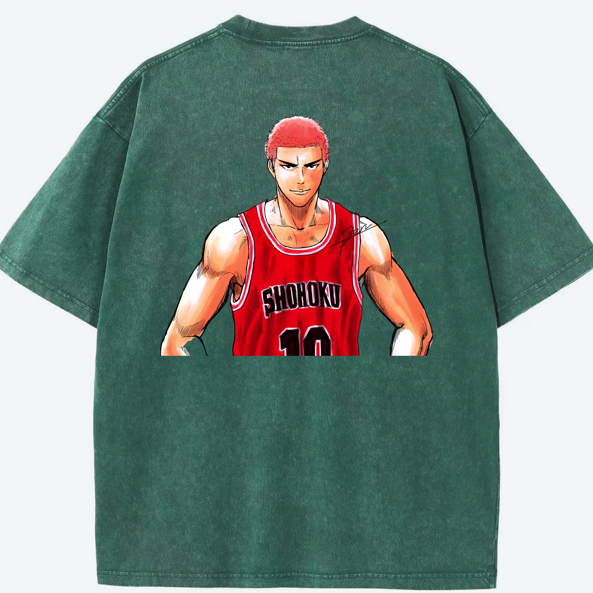（画像用） SLAM DUNK／スラムダンク 綿100% ヴィンテージ風 半袖Tシャツ（背面プリント）